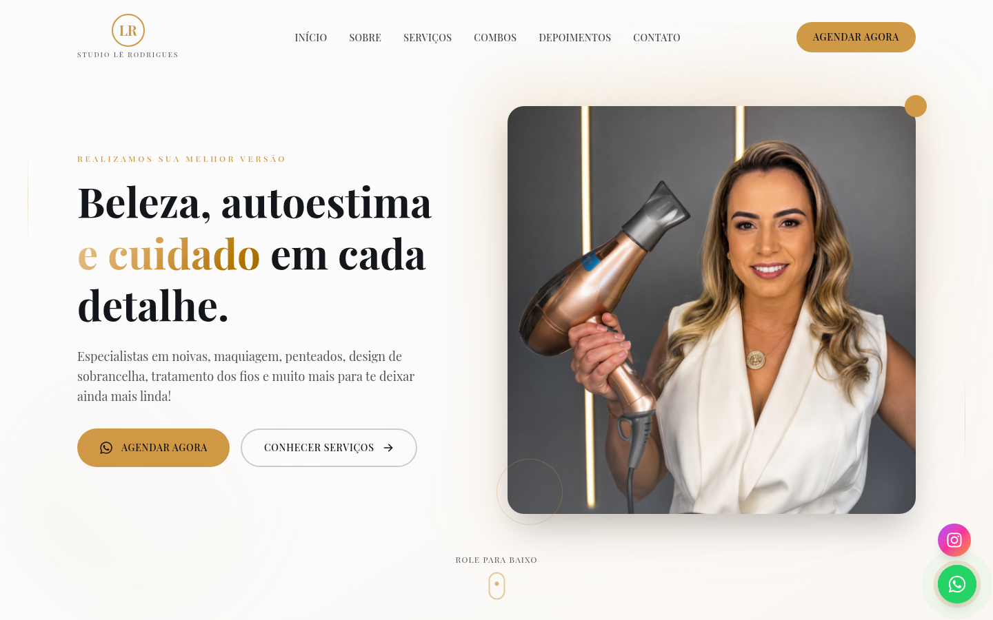 Prévia do site Studio Lê Rodrigues